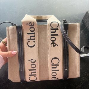 Beige and Black Women's Bag